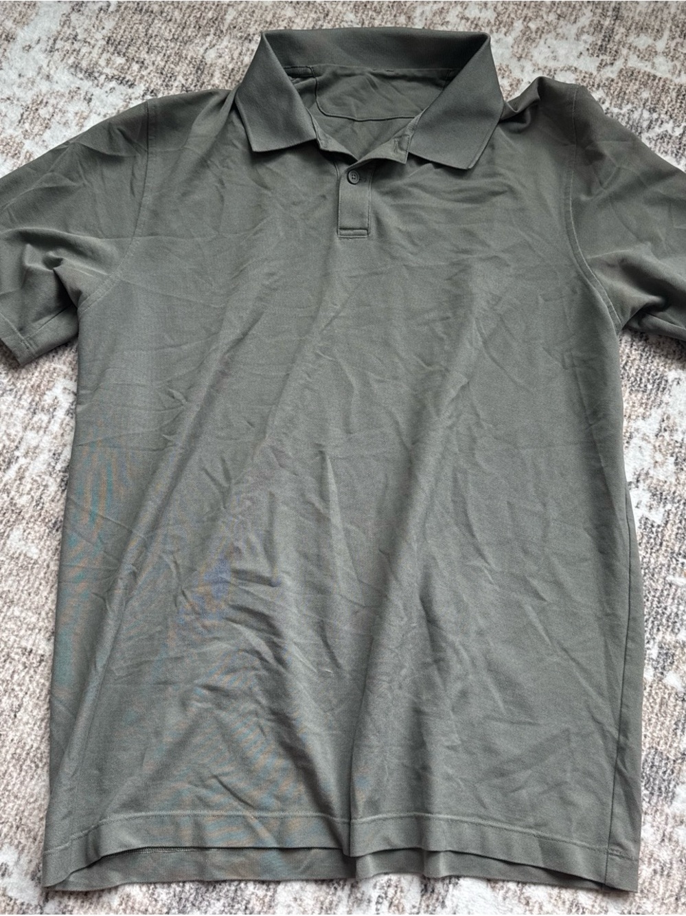 Lululemon Men's Polo Shirt - Olive Green
